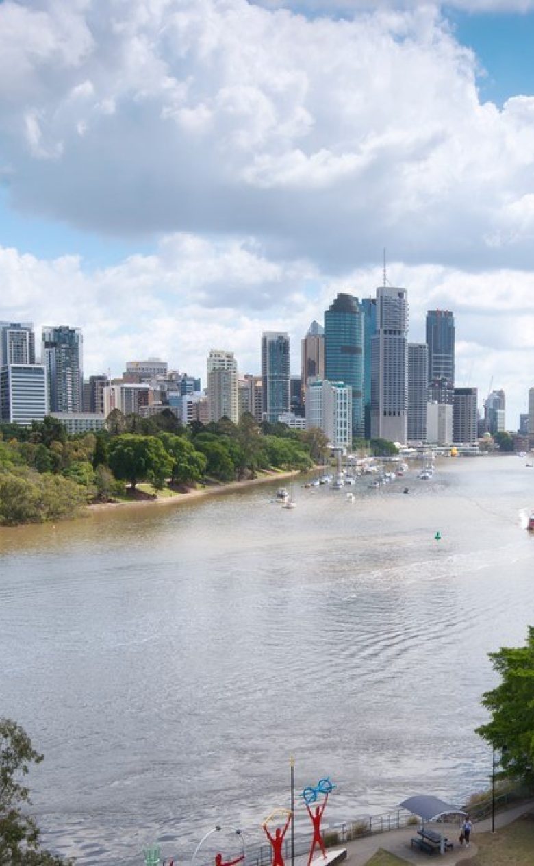 The view from Kangaroo Point in Brisbane City in Queensland