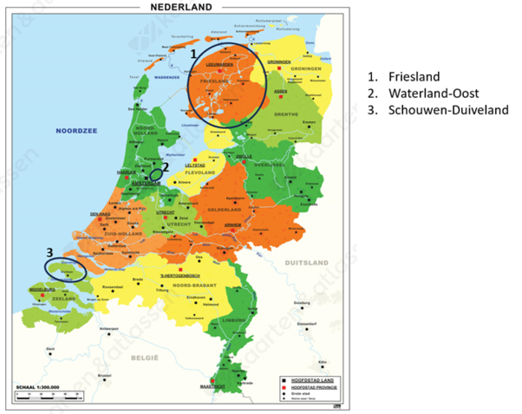 Deelgebieden uit project Laag Nederland