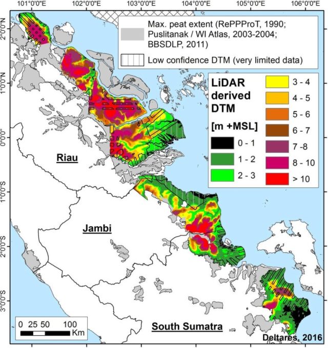 Exploration of efficient and cost-effective use of LiDAR data in coastal lowland/peatland landscape mapping and management