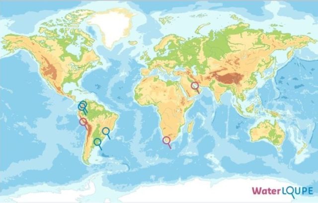 World map waterLOUPE