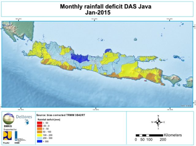 Monthly rainfall Java
